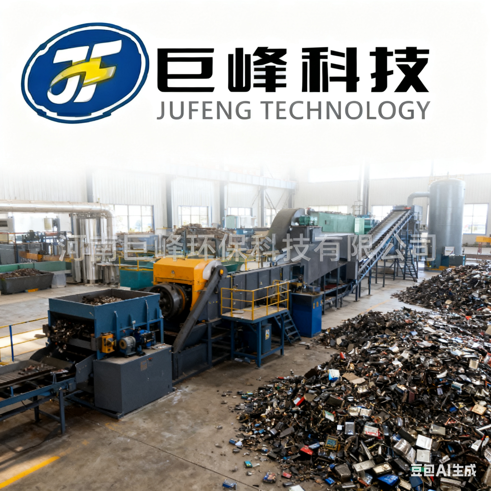 廢鋰電池回收處理設備巨峰科技